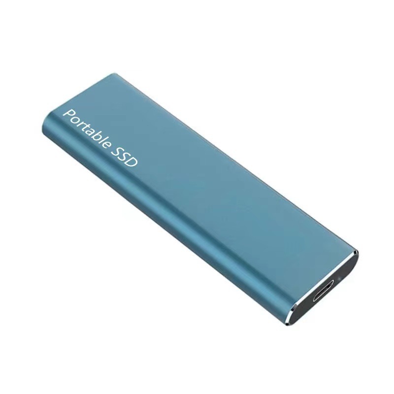 Blue portable solid-state drive